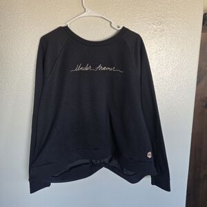 Under Armour Black Sweatshirt with Script Logo